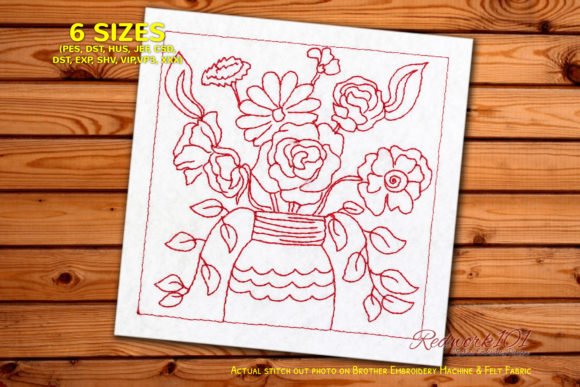 Colorful Flower Pot Embroidery Review