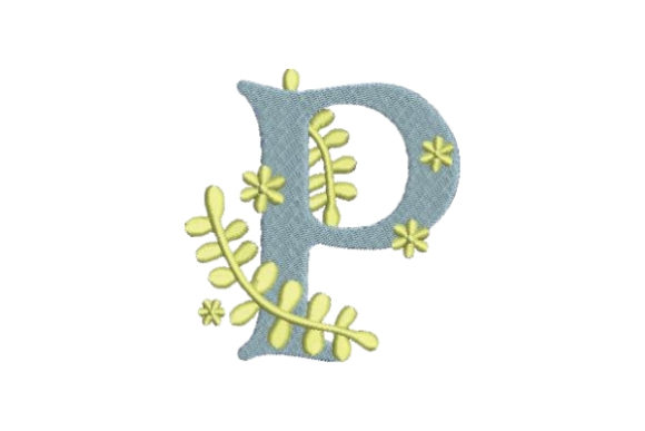 Floral Alphabet P: A Summer-Soft Wedding Monogram
