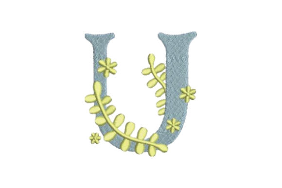 Floral Alphabet U: A Summer-Soft Monogram for Holiday Gifting