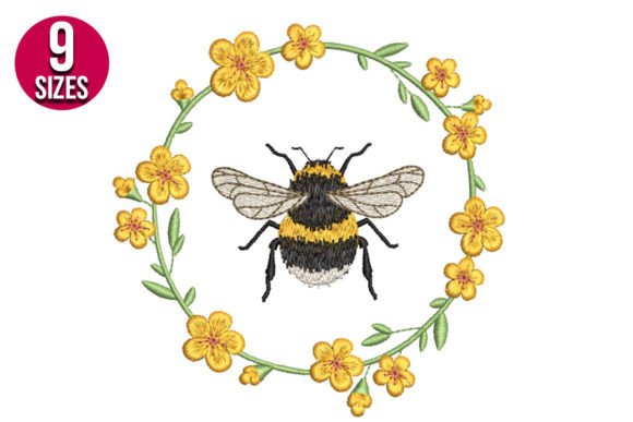 Floral Bee Wreath