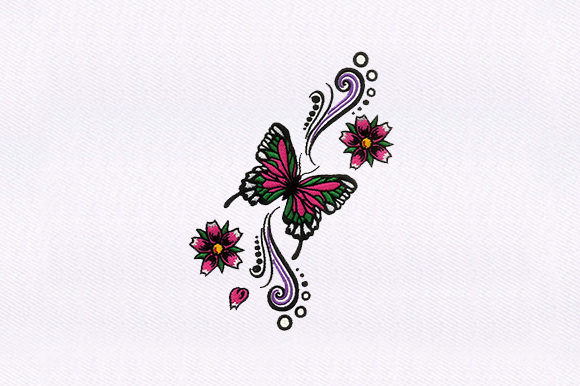 Floral Butterfly: A Craft Fair-Ready Embroidery Design