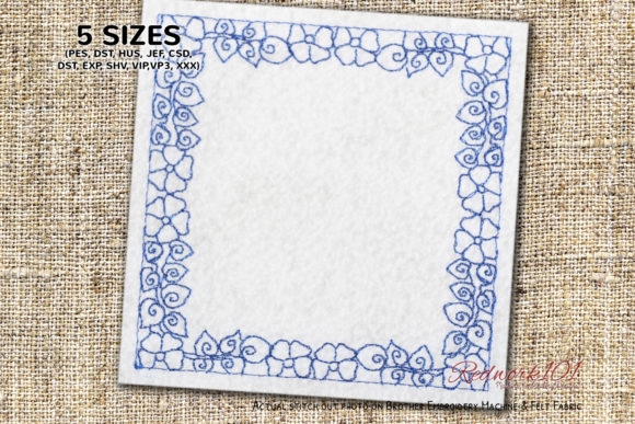 Floral Pattern Border Frame