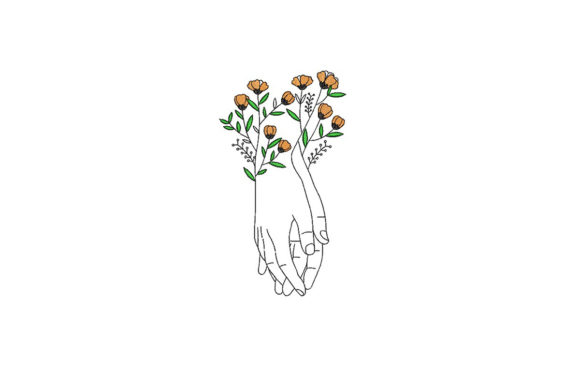 Hands with Flower: A Boutique Sweatshirt Embroidery Review