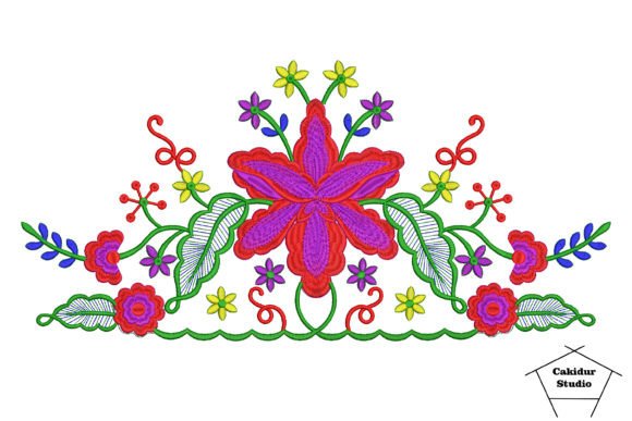 Pretty Flowers: A Business-Ready Floral Embroidery Design