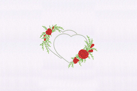 Rose Hearts Quilting Embroidery Design